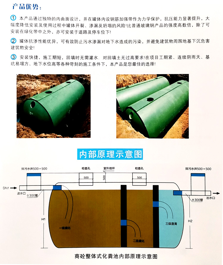 化隆玻璃钢化粪池